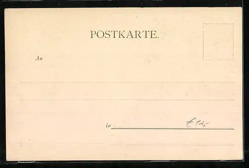 Künstler-AK Rehbock an einem Gewässer im Wald