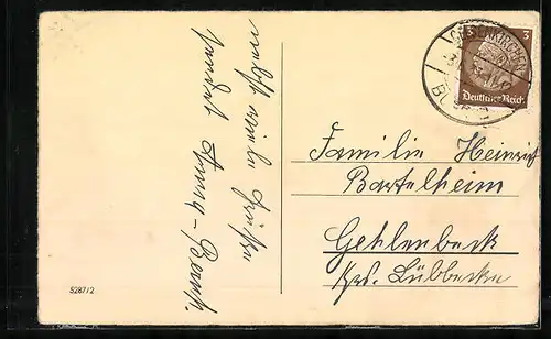 AK Zwei überlebensgrosse Maikäfer mit Blättern, Pfingstgruss