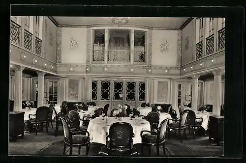 AK Passagierschiff Deutschland der H.-A.-Linie, Speisesaal 1. Klasse