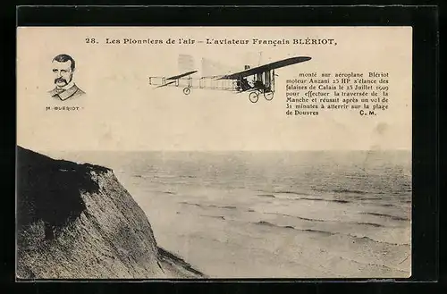 AK Les Pionniers de l`air - L`aviateur Francais Blériot
