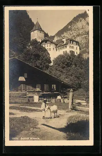 AK Wimmis, Schloss mit Hof