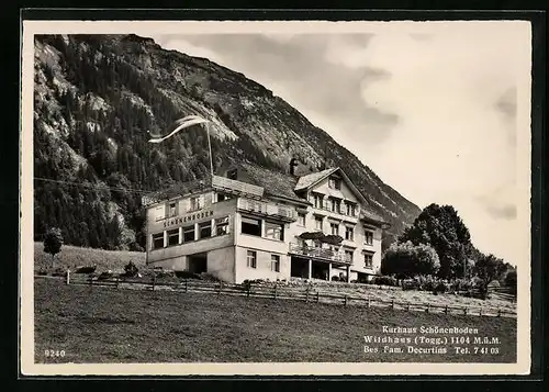 AK Wildhaus, Kurhaus Schönenboden