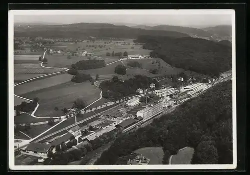 AK Kempttal, Fliegeraufnahme Fabrik von Maggis Nahrungsmitteln