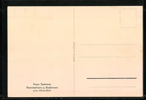 Künstler-AK Nonnenhorn a. Bodensee, Hotel Haus Seerose