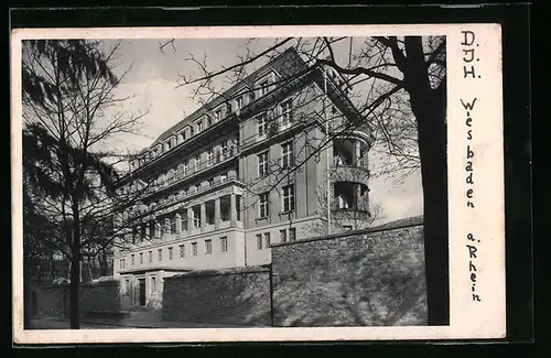 AK Wiesbaden a. Rhein, Blick zur Jugendherberge