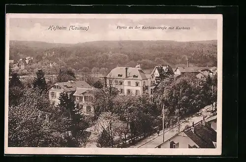 AK Hofheim /Taunus, Partie an der Kurhausstrasse mit Kurhaus