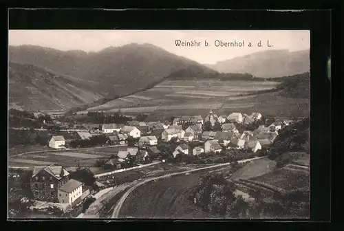 AK Weinähr b. Obernhof a. d. L., Blick auf den Ort mit Berglanschaft
