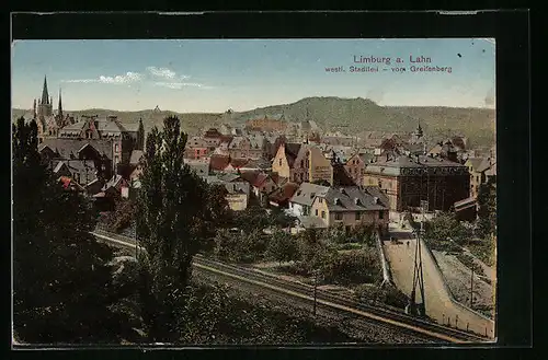 AK Limburg a. Lahn, Westl. Stadtteil vom Greifenberg aus