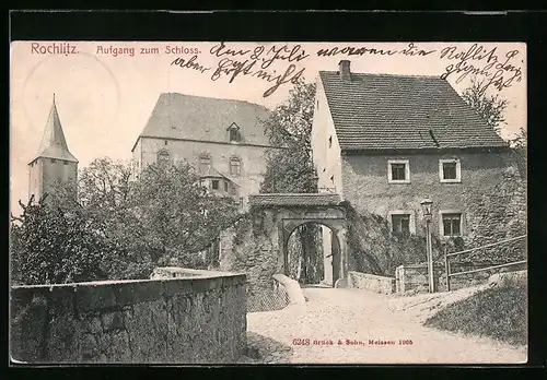 AK Rochlitz, Aufgang zum Schloss