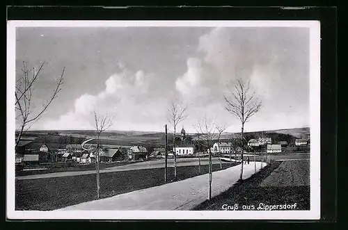 AK Lippersdorf, Blick auf die Häuser