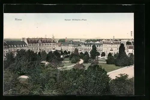 AK Riesa, Kaiser Wilhelm-Platz