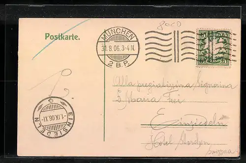 AK München, Kaiser Ludwig-Platz mit Denkmal