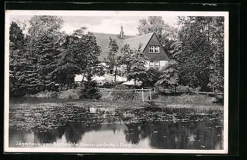 AK Niederzwönitz i. Erzgeb., Jägerhaus gen. Brettmühle