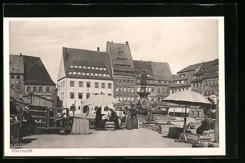 AK Freiberg i. Sa., Partie am Obermarkt