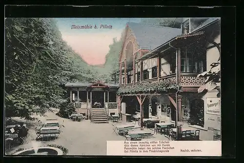 AK Dresden-Pillnitz, Gasthaus Meixmühle