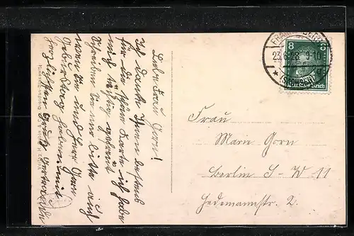 AK Frankenberg i. Sa., Humboldtstrasse und Postamt