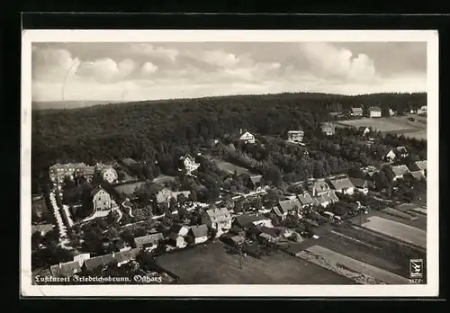 AK Friedrichsbrunn, Ortsansicht aus der Vogelschau