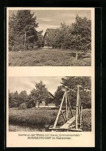 AK Bissendorf, Partie an der Wietze mit Haus Sonnenschein