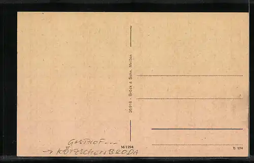 AK Kötzschenbroda, Gasthof Meierei im Lössnitzgrund