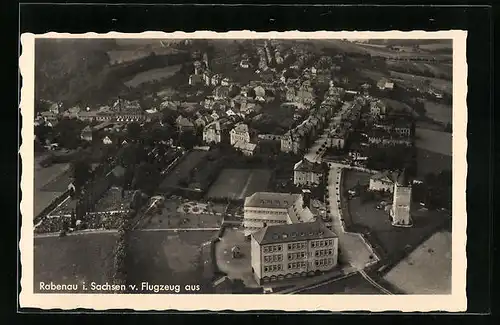 AK Rabenau i. Sachsen, Ortsansicht mit Umgebung, Fliegeraufnahme