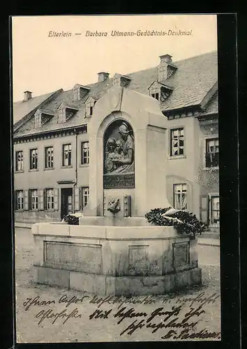 AK Elterlein, Barbara Uttmann Gedächtnis Denkmal