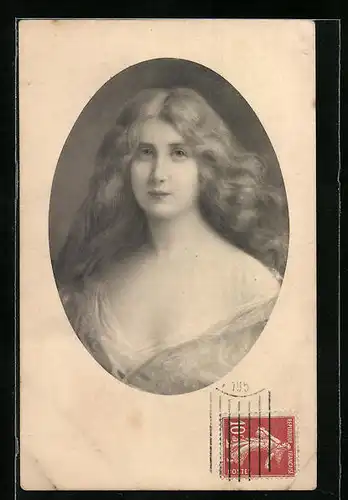 Künstler-AK M. Munk Nr. 352: Portrait einer bezaubernden Schönheit