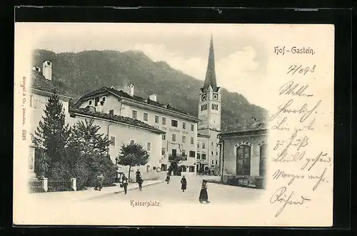 AK Hofgastein, Blick auf den Kaiserplatz