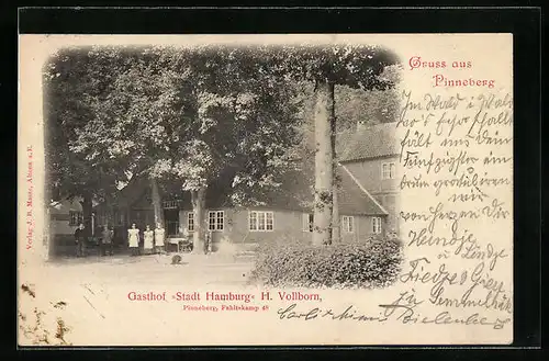 AK Pinneberg, Gasthof Stadt Hamburg, Inh.: H. Vollborn