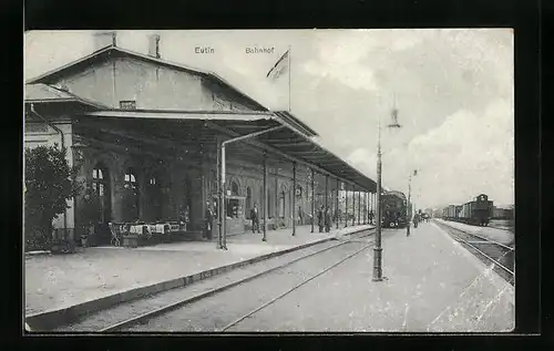 AK Eutin, Bahnhof mit Bahnsteigen
