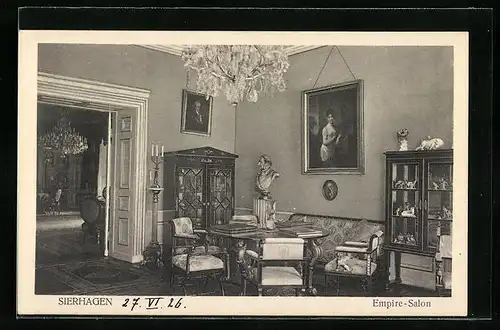 AK Sierhagen, Empire-Salon im Schloss