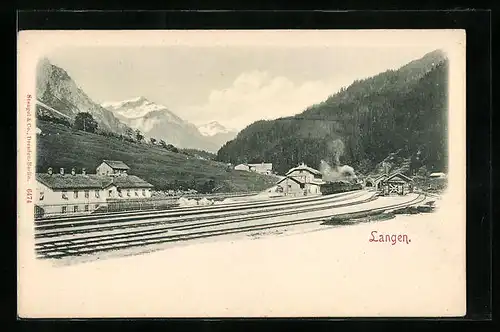 AK Langen, Bahnhof aus der Ferne