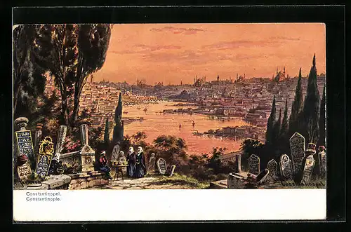 Künstler-AK Friedrich Perlberg: Konstantinopel, Panorama