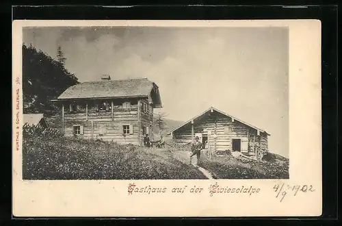 AK Gosau, Gasthaus auf der Zwieselalp