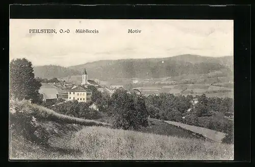 AK Peilstein im Mühlviertel, Teilansicht mit Blick in die Landschaft