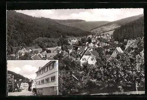 AK Unterreichenbach /Schwarzw., Ortsansicht und Gasthaus zur Sonne