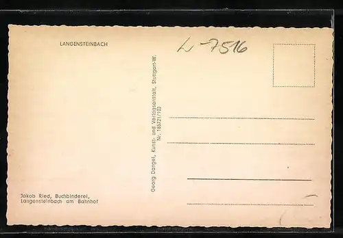 AK Langensteinbach, Strassenpartie mit Fachwerkhäusern