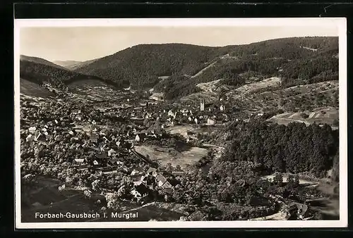 AK Forbach-Gausbach /Murgtal, Fliegeraufnahme des Ortes