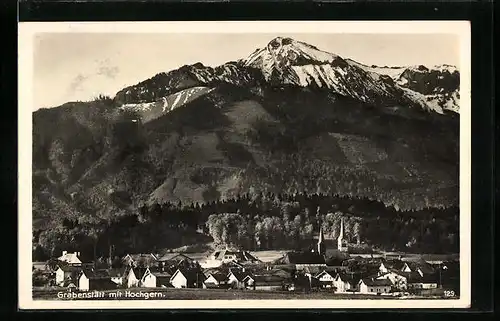 AK Grabenstätt, Ortsansicht mit Hochgern
