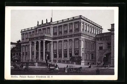 Künstler-AK Berlin, Partie am Palais Kaiser Friedrich III.