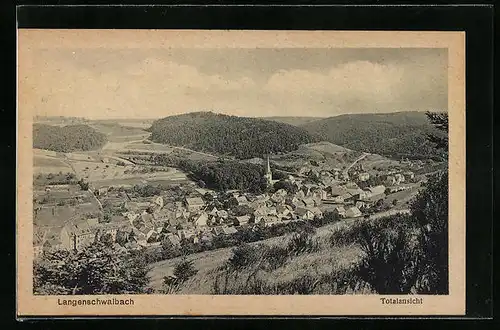 AK Langenschwalbach, Totalansicht mit Umgebung