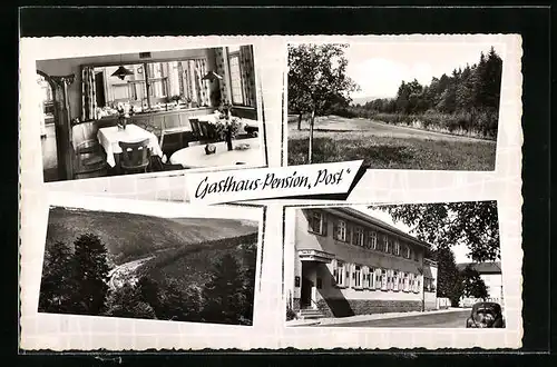 AK Hohenwart /Schwarzwald, Gasthaus-Pension Post