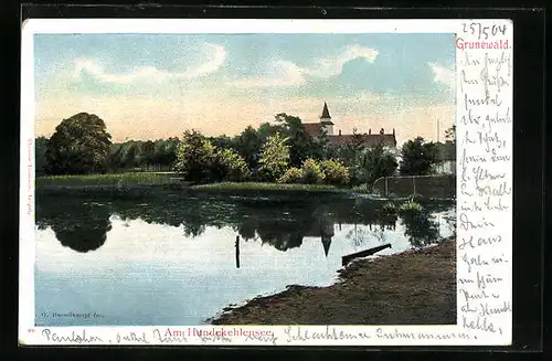 AK Berlin-Grunewald, Partie am Hundekehlensee