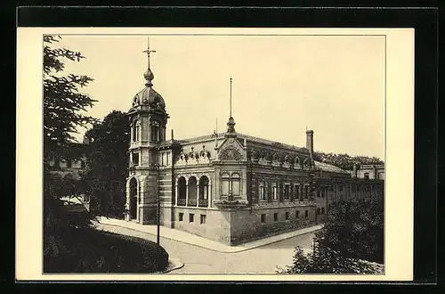AK Freyburg a. U., Sektkellerei Kloss und Foerster, Hauptkontorgebäude mit Strasse