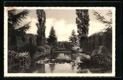 AK Gütersloh /Westf., Partie im Botanischen Garten