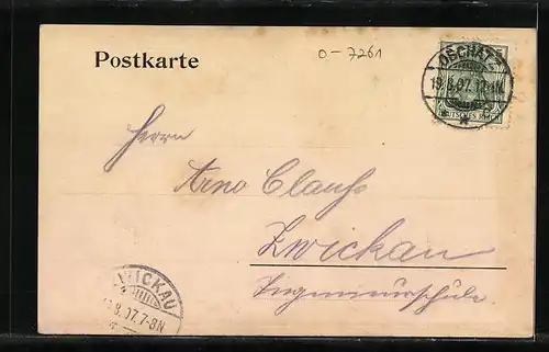 AK Collm bei Oschatz, Ortspanorama mit dem Collmberg