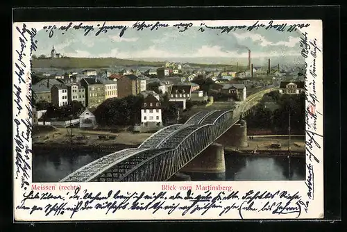 AK Meissen, Blick vom Martinsberg