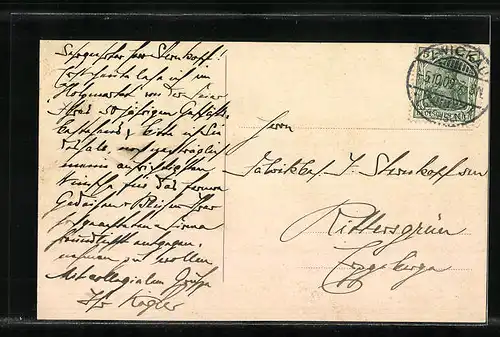 AK Zwickau i. Sa., Kaiserl. Postamt mit Albertplatz