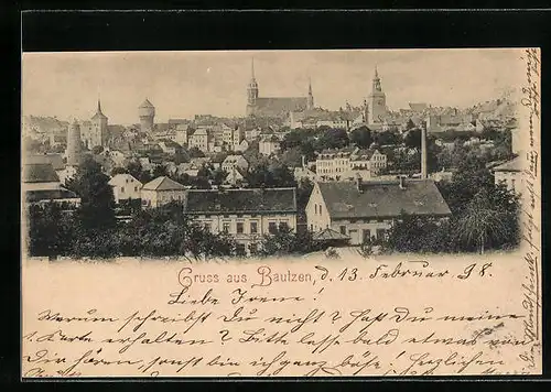 AK Bautzen, Blick auf die Stadt