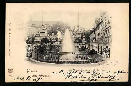 AK Gotha, Die Wasserkünste am Schlossberg