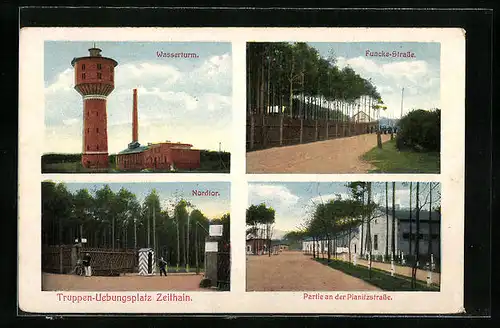 AK Zeithain, Truppenübungsplatz, Wasserturm und Nordtor